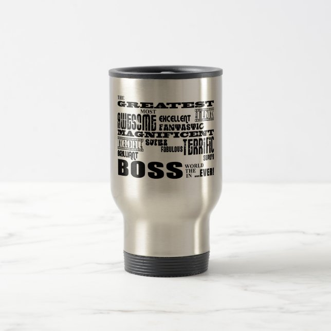 Taza De Viaje Jefes modernos frescos de la diversión: Boss más (Centro)