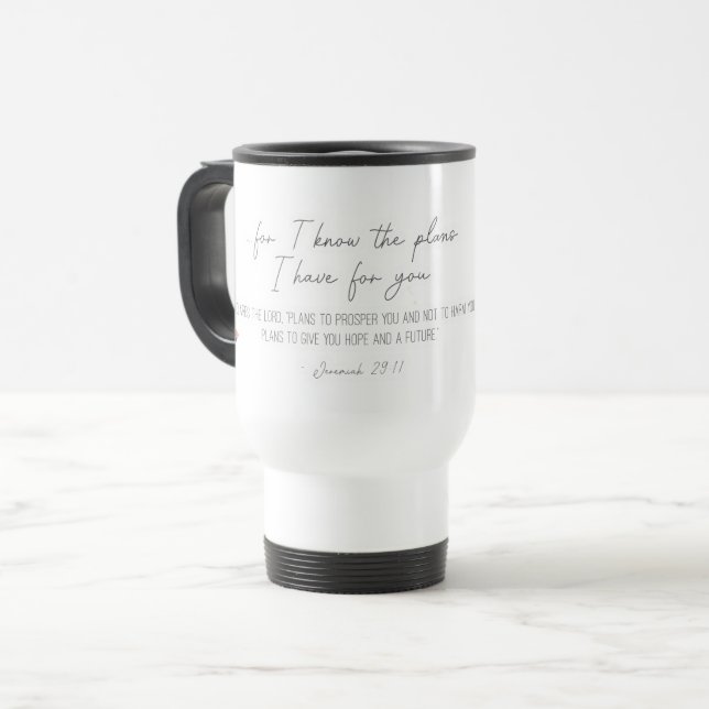 Taza De Viaje Jeremiah 29:11 Gran Bolsa De Tote (Anverso izquierdo)