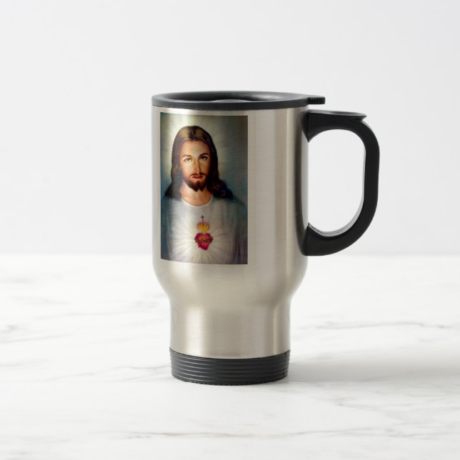 Taza De Viaje Jesús, acero inoxidable Viaje Mug Gift Idea (Derecha)