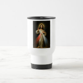 Taza de viaje Jesús de la Divina Misericordia