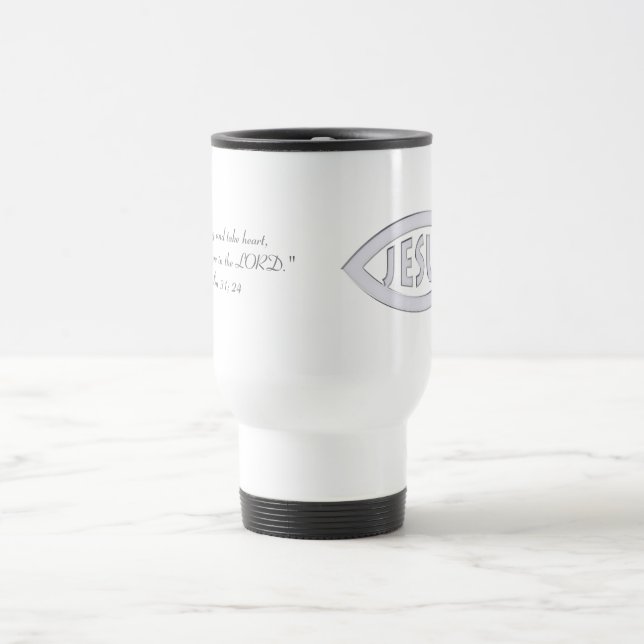 Taza De Viaje Jesús - pescado cristiano (Centro)