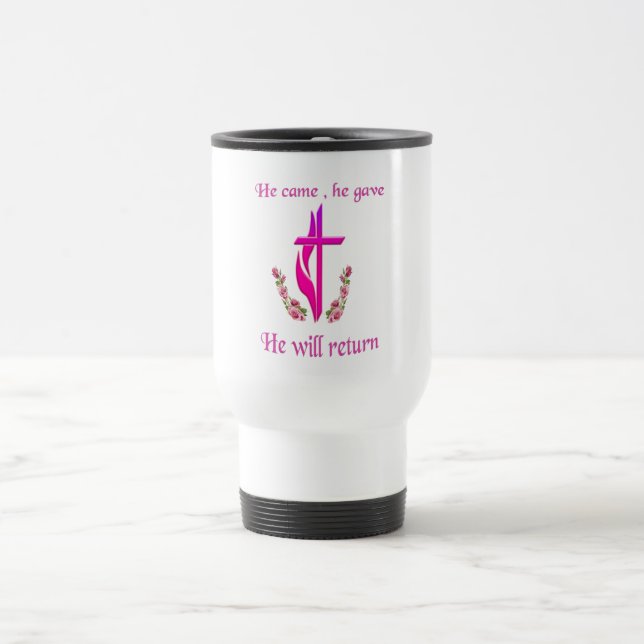 Taza De Viaje Jesús vino y regresará (Centro)