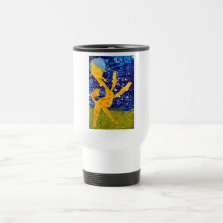 Taza De Viaje Jirafa iluminada por la luna - ilustraciones por