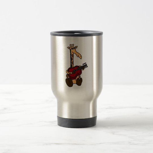 Taza De Viaje Jirafa impresionante del BI que toca la guitarra