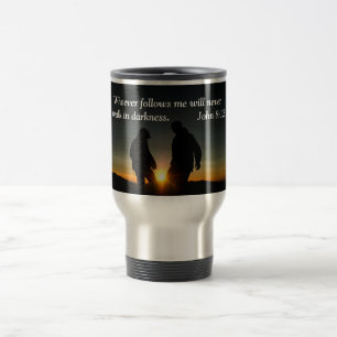 Taza De Viaje John 8:12 Quien me siga nunca entrará