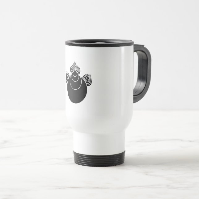 Taza De Viaje Joya con llamas (Anverso derecho)