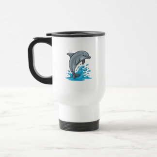 Taza De Viaje Joyful Dolphin Splash - Mug