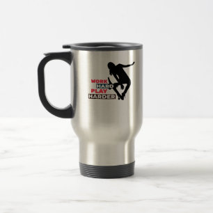 Taza De Viaje Juego duro de trabajo tan duro para las mujeres Sk