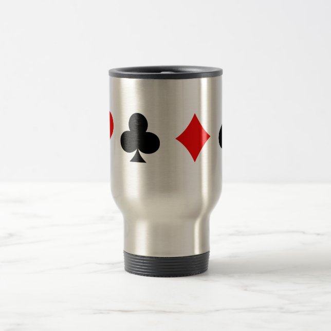 Taza De Viaje Juegos de la tarjeta de la veintiuna/del póker: (Centro)
