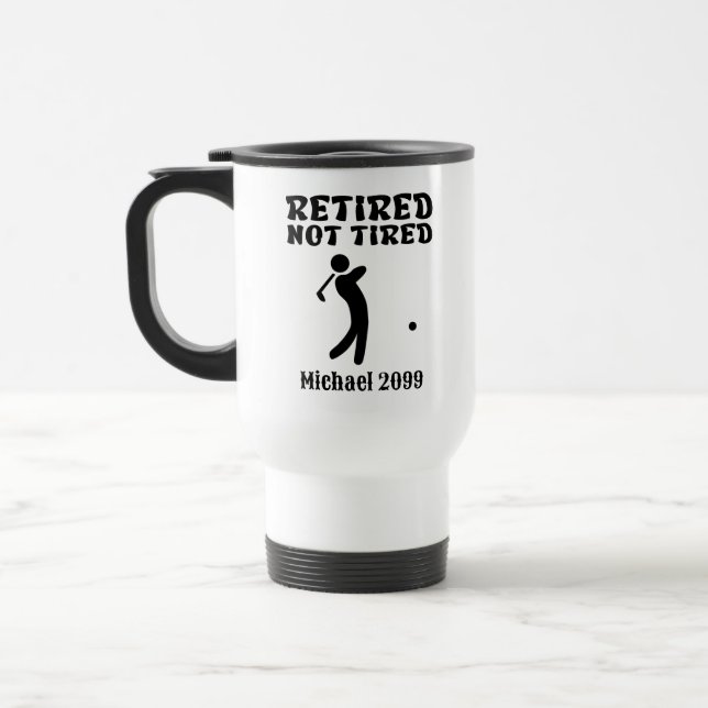 Taza De Viaje Jugador de golf no cansado (Izquierda)