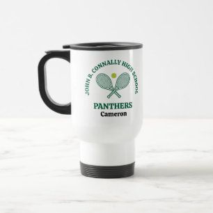 Taza De Viaje Jugador de tenis de instituto verde personalizado