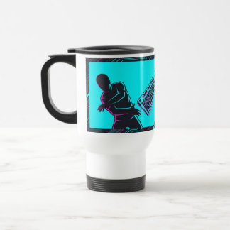 Taza De Viaje Jugador destrozando teclado