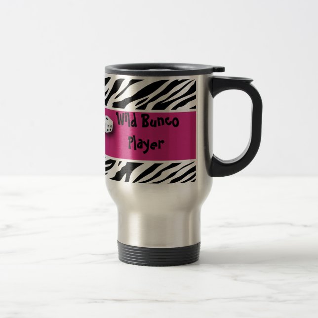 Taza De Viaje Jugador salvaje de Bunco del estampado de animales (Derecha)