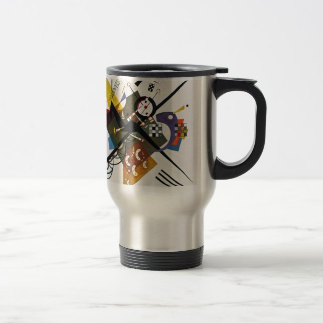 Taza De Viaje Kandinsky Sobre La Pintura De Dos Abstractos Blanc (Derecha)