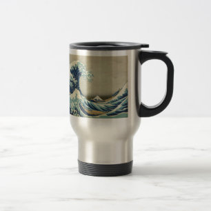 Taza De Viaje Katsushika Hokusai: La gran ola en Kanagawa