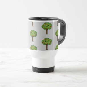 Taza De Viaje Kawaii feliz árbol de manzanas