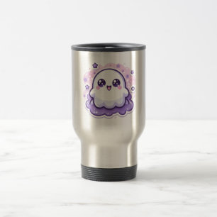 Taza De Viaje Kawaii Ghost Halloween Mug - Espíritu dulce pastel