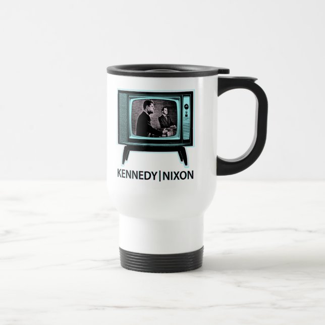 Taza De Viaje Kennedy Nixon Debate televisivo de 1960 (Derecha)