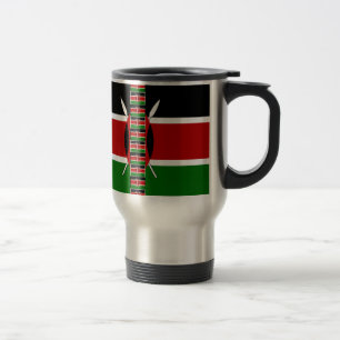 Taza De Viaje Kenya Seamless Flags Borde tramas de arte