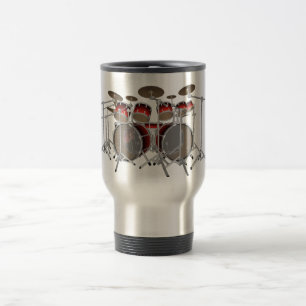 Taza De Viaje Kit de tambor de 10 piezas: Degradado rojo:Bomba d