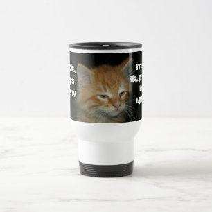 Taza De Viaje Kitty "DUDE BREW ES BLOWIN' MY MIND"