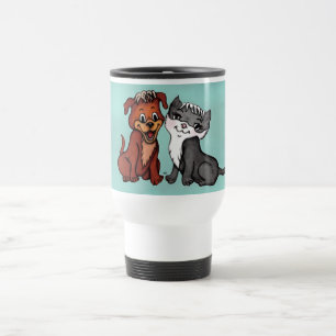 Taza De Viaje Kitty y Puppy