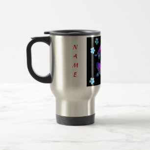 TAZA DE VIAJE KOI PESCADO NOMBRE PERSONALIZADO BOMBA DE VIAJE