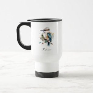 Taza De Viaje Kookaburra azul verdadero, personalizado