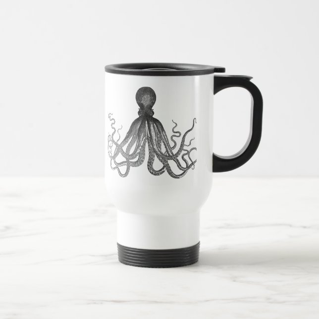 Taza De Viaje Kraken - pulpo negro/Cthulhu (Derecha)