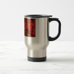 Taza De Viaje Kuna indio Iguana Mola