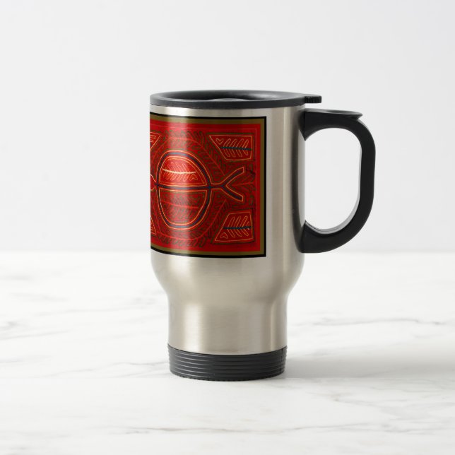 Taza De Viaje Kuna Mola Stingray (Derecha)