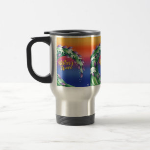 Taza De Viaje La audaz ola de flores de la madre