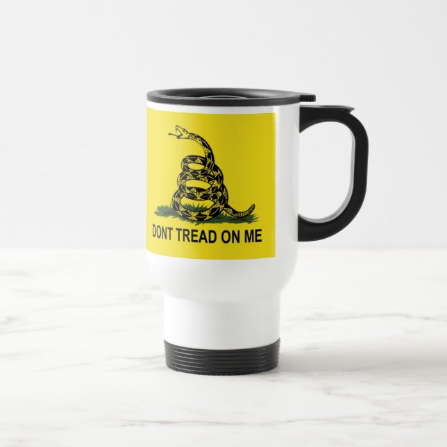 Taza De Viaje La bandera de Gadsden no pisa en mí (Derecha)