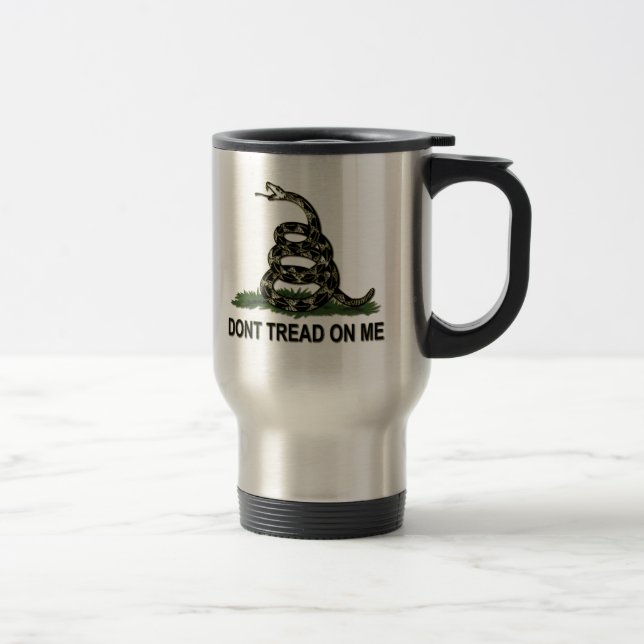 Taza De Viaje La bandera de Gadsden no pisa en mí el estilo 2 (Derecha)