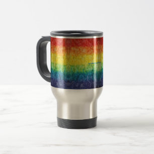 Taza De Viaje La bandera teñida con nudos de SlipperyJoe's arcoí