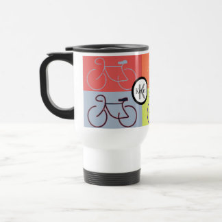 Taza De Viaje La bici del monograma ajusta rojo, el naranja, el