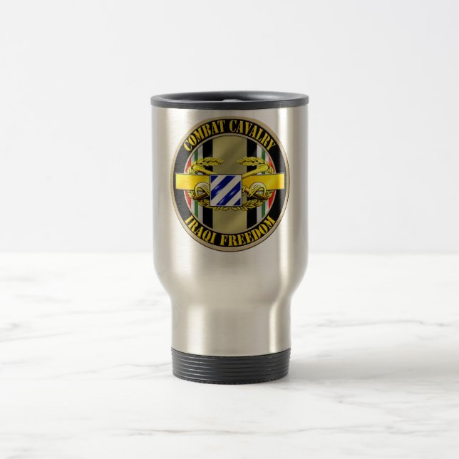 Taza De Viaje La caballería del combate explora identificación (Centro)
