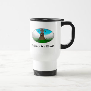 Taza De Viaje "¡La ciencia es divertida!" Volcán de dibujos anim