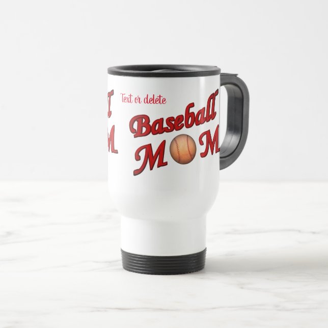Taza De Viaje La Cuta De La Madre Del Béisbol Personalizada (Anverso derecho)