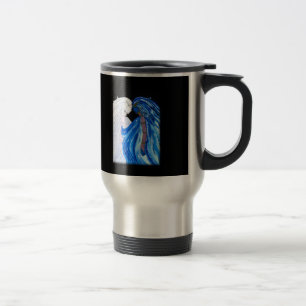 Taza De Viaje La dama de la llama azul