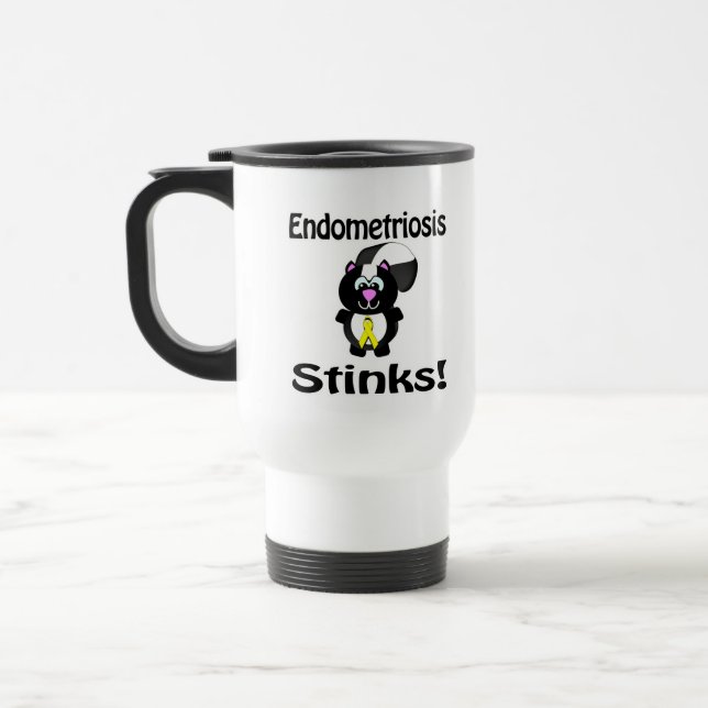 Taza De Viaje La Endometriosis Apaga El Diseño De Conciencia Sob (Izquierda)