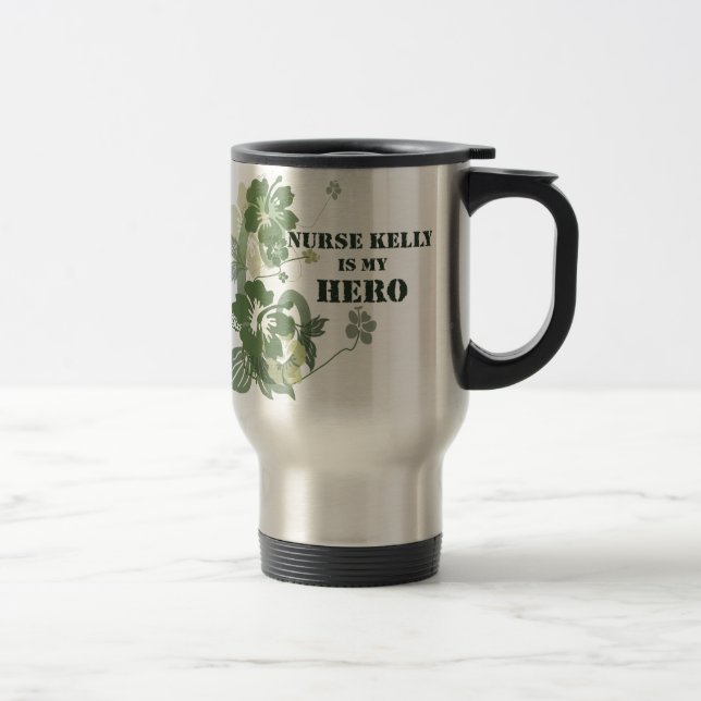 Taza De Viaje La enfermera Kelly es mi héroe (Derecha)