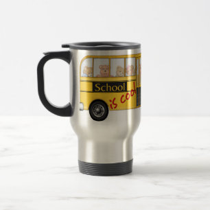 Taza De Viaje La escuela es Guay Yellow Schoolbus