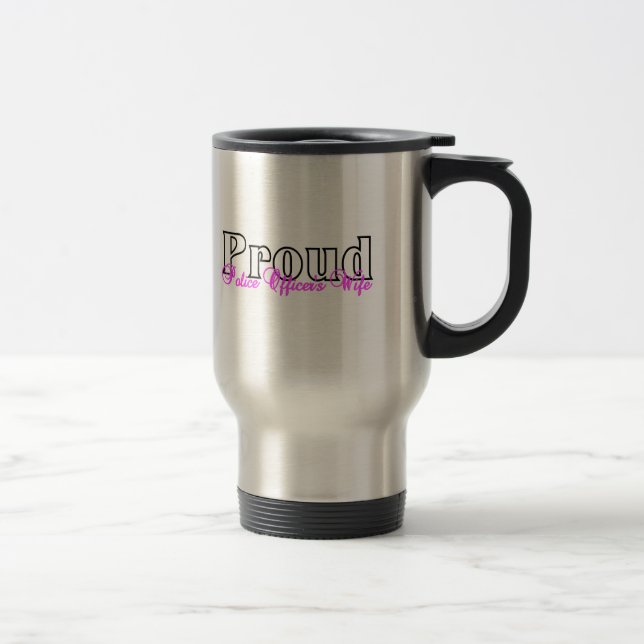 Taza De Viaje La esposa orgullosa del oficial de policía (Derecha)