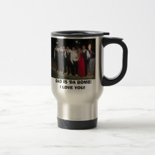 Taza De Viaje ¡la familia con los trozos, PAPÁ ES 'DA BOMBARDE