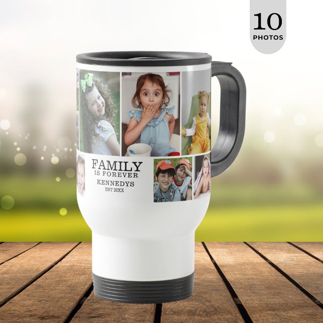 Taza De Viaje La Familia Personalizada De 10 Collages de fotos E (Subido por el creador)
