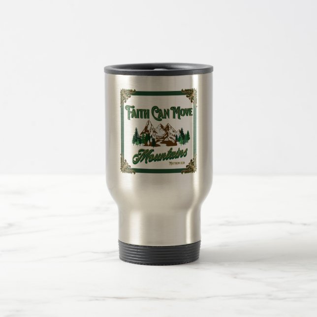 Taza De Viaje La fe puede mover montañas (Centro)