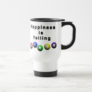Taza De Viaje La felicidad es gritar BINGO