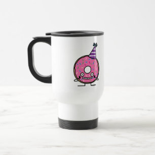 Taza De Viaje La formación de hielo del rosa del buñuelo del