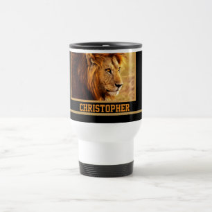 Taza De Viaje La fotografía noble del león